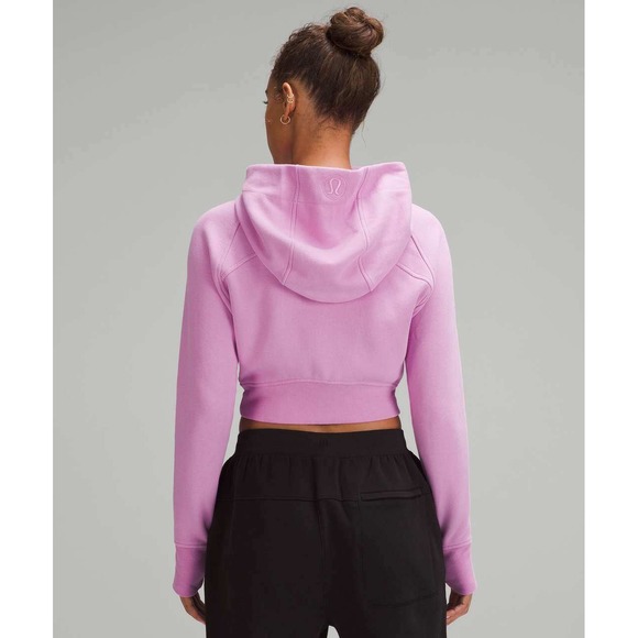 Lululemon Scuba Full-Zip Cropped Hoodie / Size 6 / Dahlia Mauve - Picture 4 of 6
